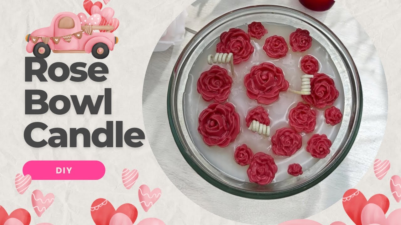 Valentine Rose Bowl Candle 