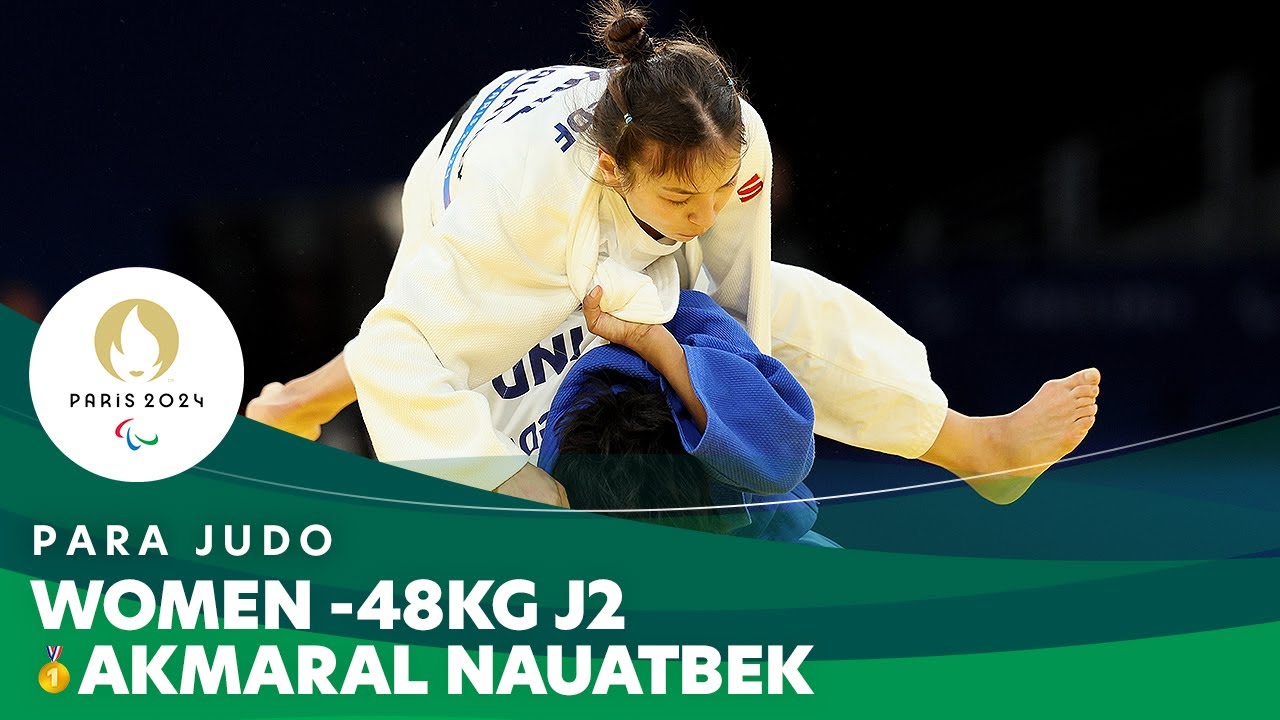 🇰🇿 Akmaral Nauatbek Grabs Gold in Women -48Kg J2 Final | Para Judo - Paris 2024 Paralympics