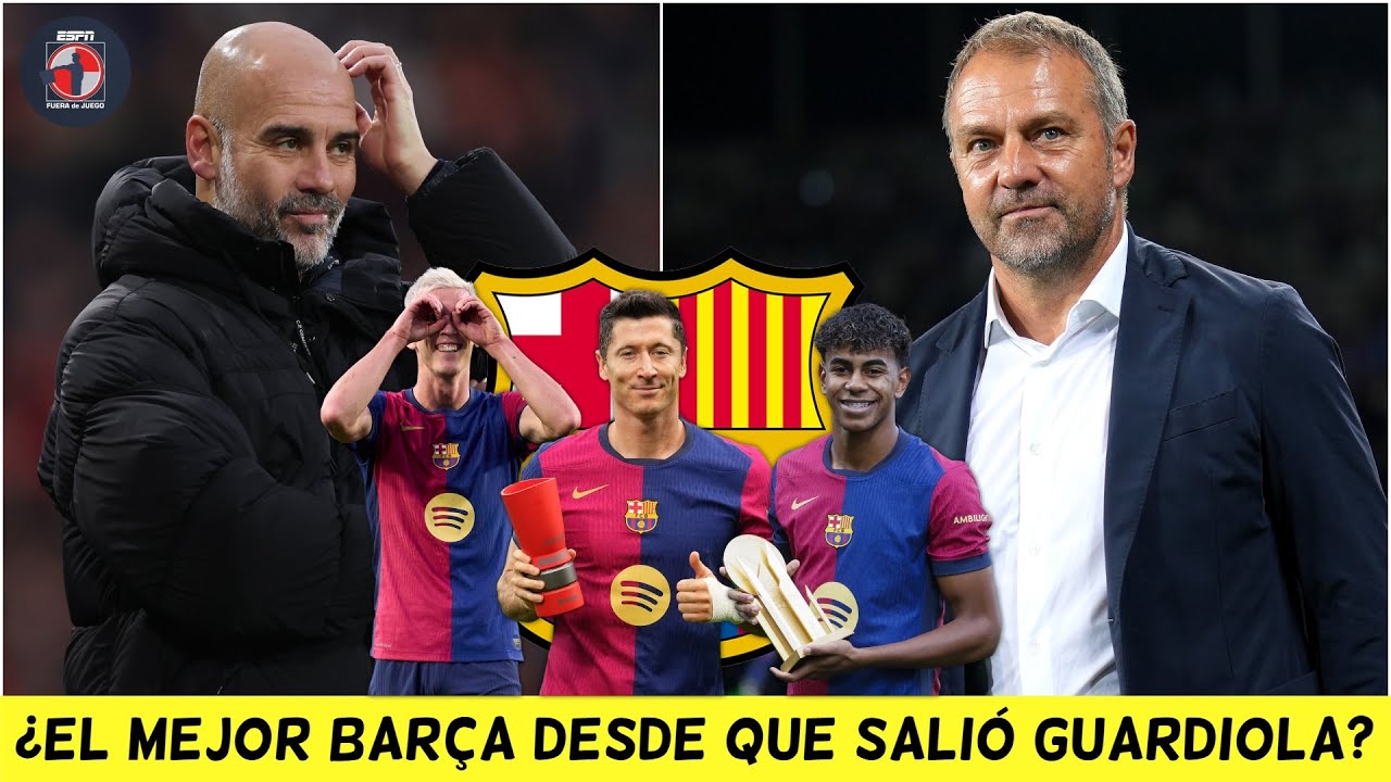 BARCELONA de HANSI FLICK COMPARADO con el de PEP GUARDIOLA con MEJORES N&Uacute;MEROS | Fuera de Juego