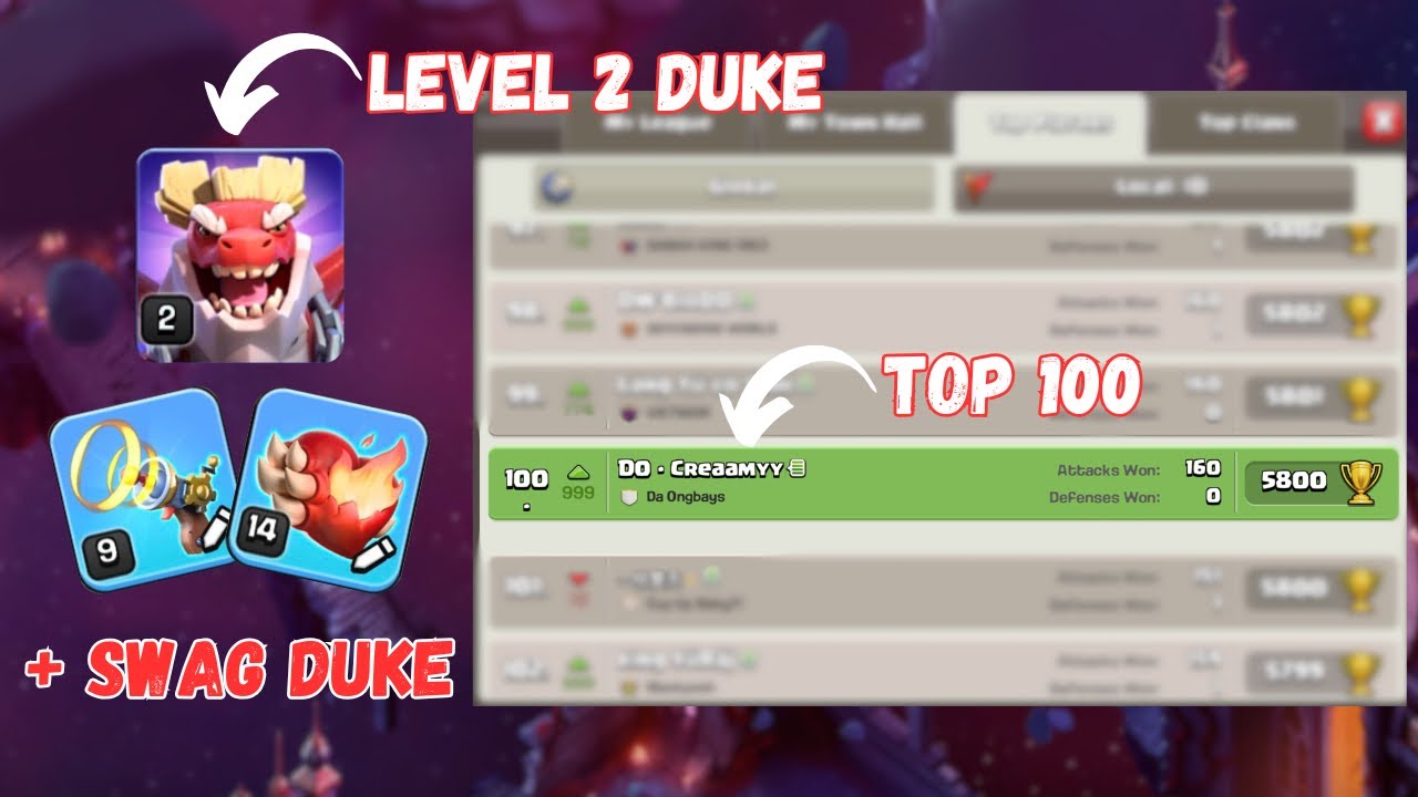 (E34|Legend) (+311) This NON-META Army Carried me so Hard to TOP 100 🔥😈 + SWAG DUKE