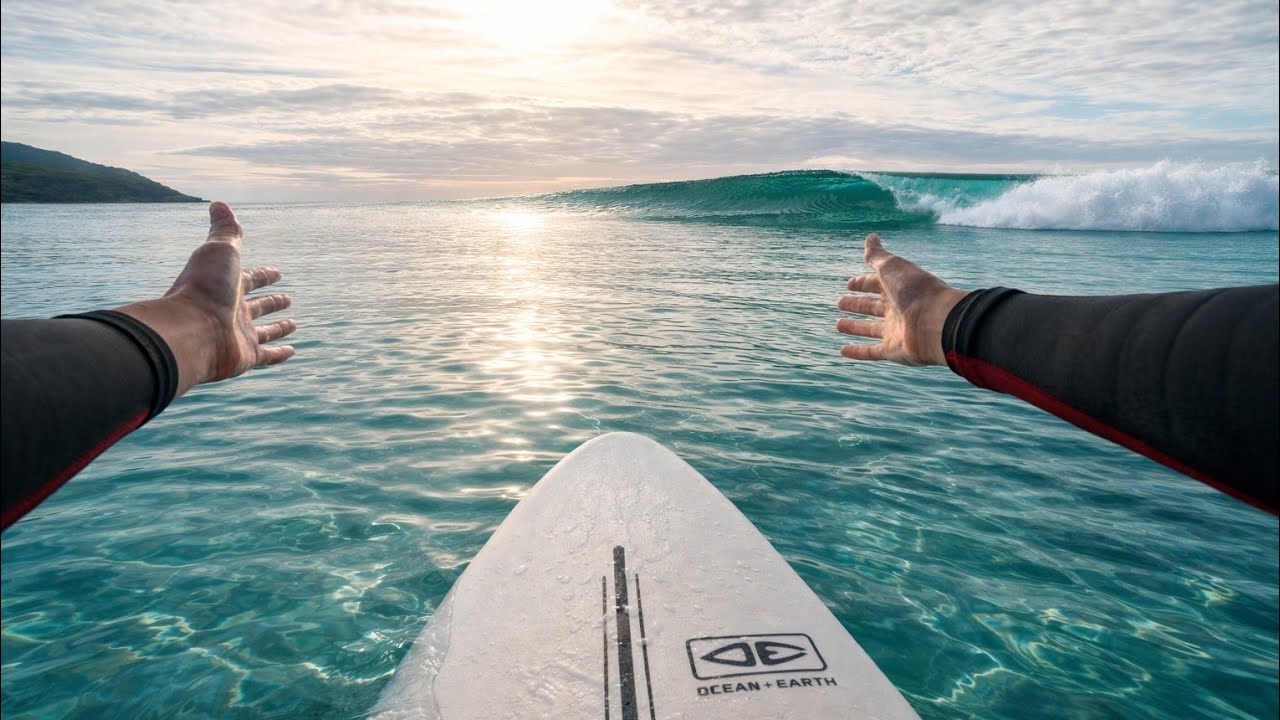 SURFING THE GLASSIEST WAVES EVER!! (RAW POV)
