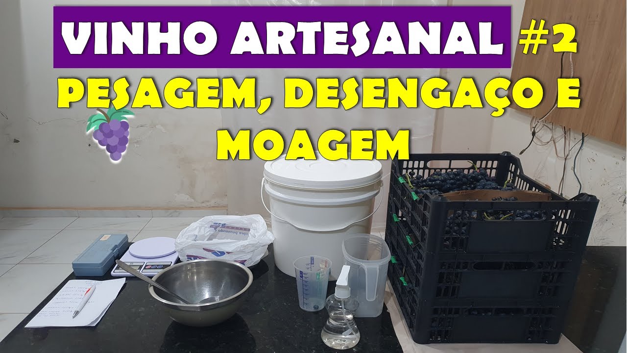 🍇 Pesagem, Desengaço e Moagem - Vinho Tinto Artesanal Assemblage #2 🍷