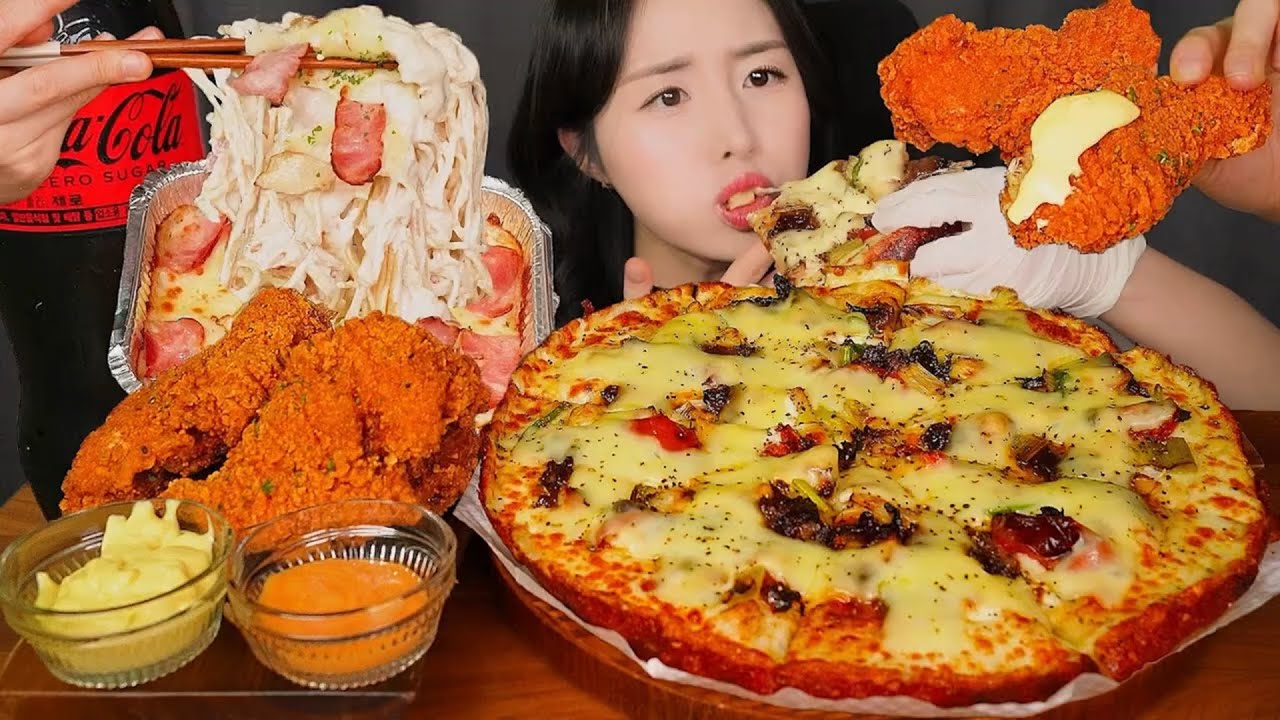 Ultimate Cheese Overload! 🍕🔥 Pizza, Creamy Pasta & Crispy Chicken Mukbang Extreme Food Feast ASMR