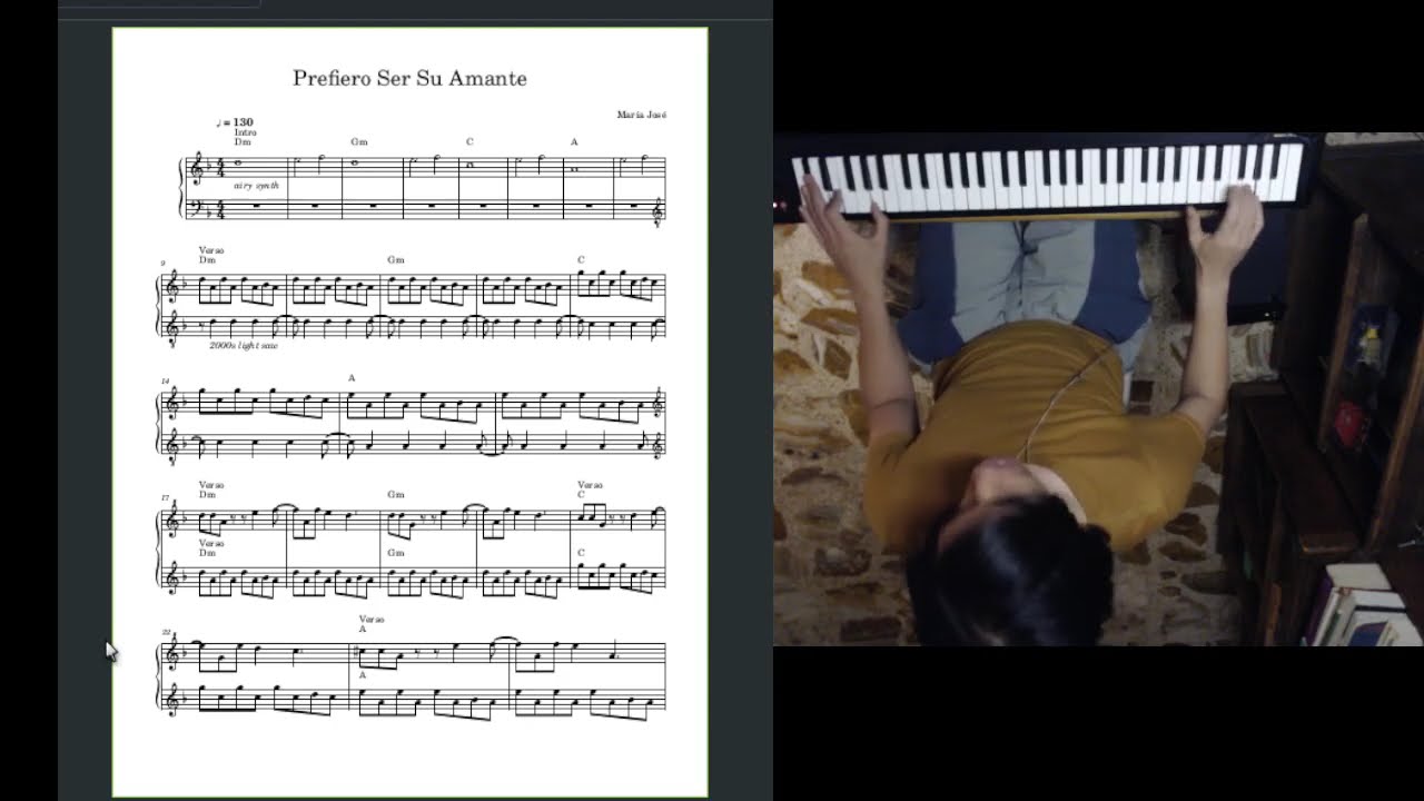 Prefiero Ser Su Amante (Maria Jose) | Playalong teclado