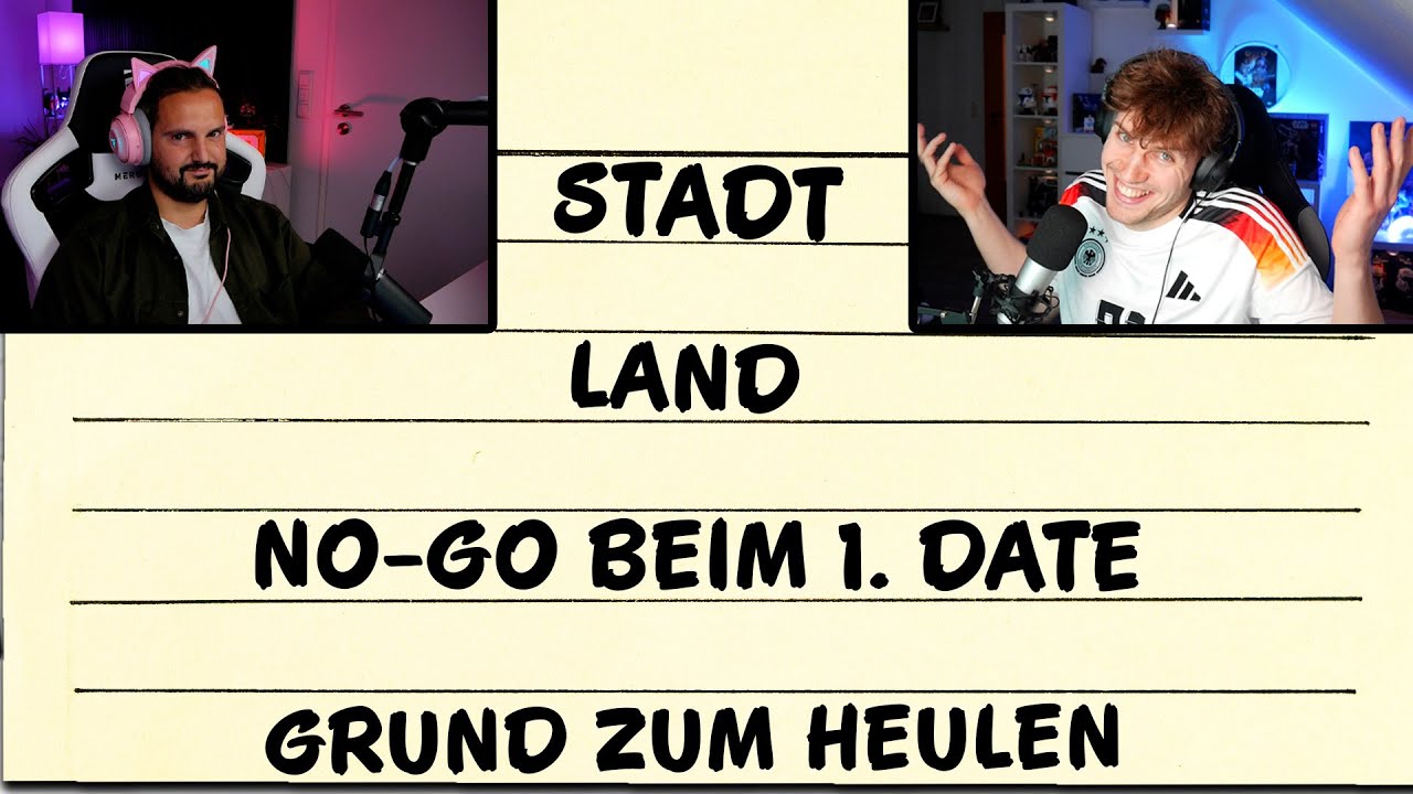 Stadt, Land, NO-GO BEIM 1.DATE & GRUNDE ZUM HEULEN! Extrem Witzige Challenge mit Tom!