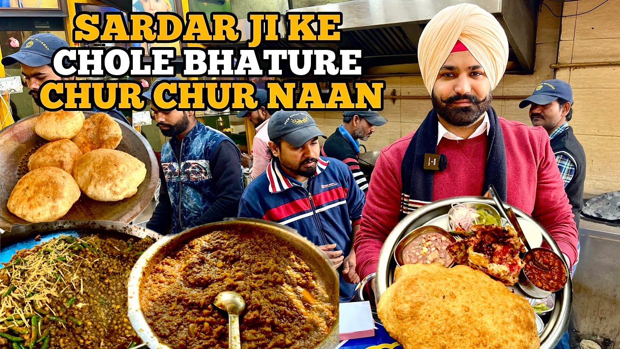 ₹100 Chole Bhature Paneer wale | Chur Chur Naan | biggest THALI in Ludhiana | Street Food India