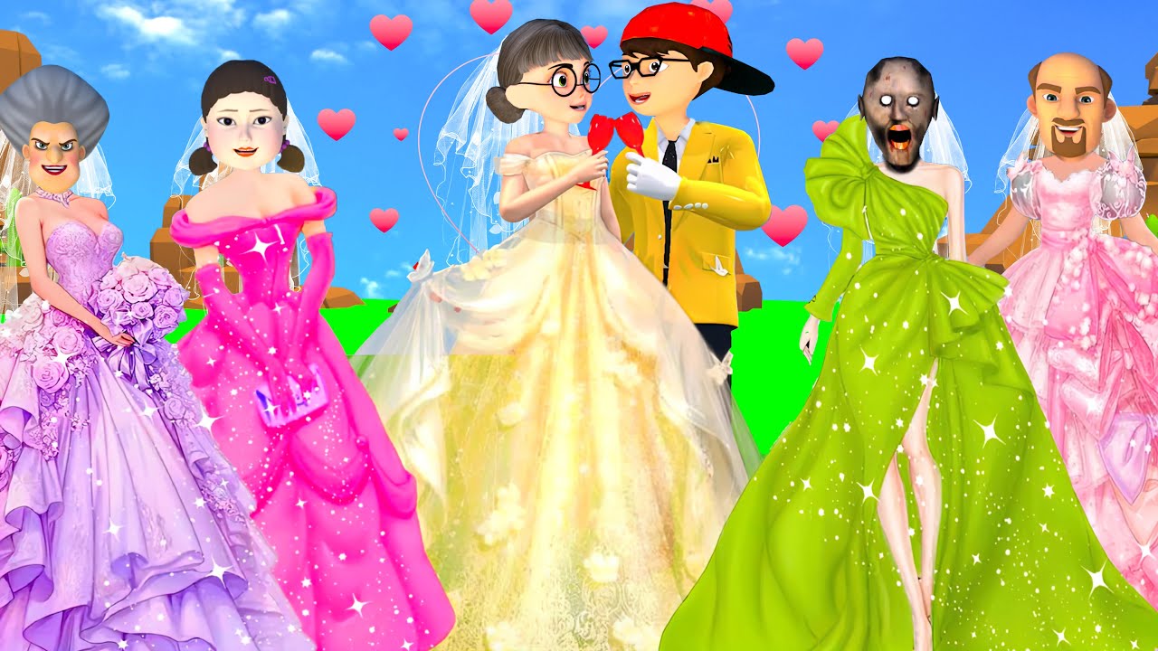 Scary Teacher 3D vs Squid Game 2 Marry Dressing Wedding Style Beautiful or Error 5 Times Challenge