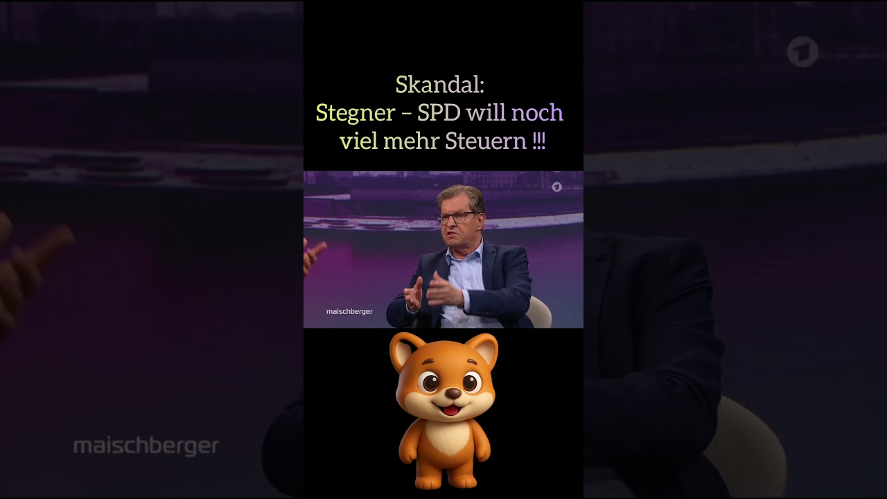 &bdquo;Skandal: Stegner &ndash; SPD will noch viel mehr Steuern&ldquo;