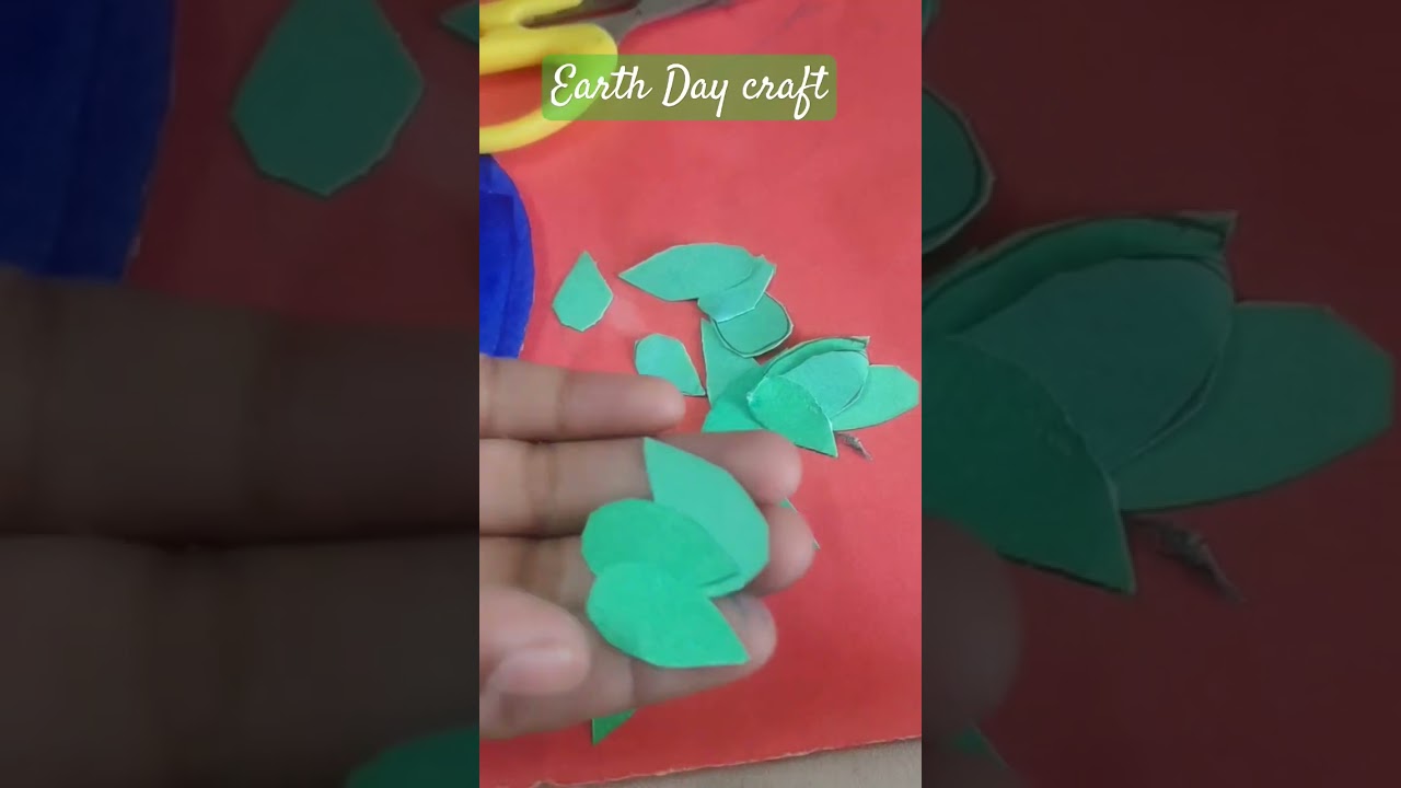 Earth Day craft made by kids 🌏