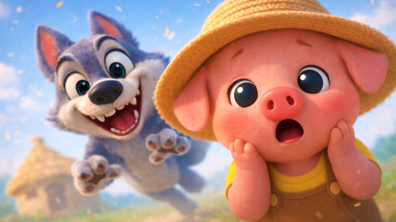 Three Little Pigs Song for Kids 🐷🎵 | Animated Fairytale & Nursery Rhyme