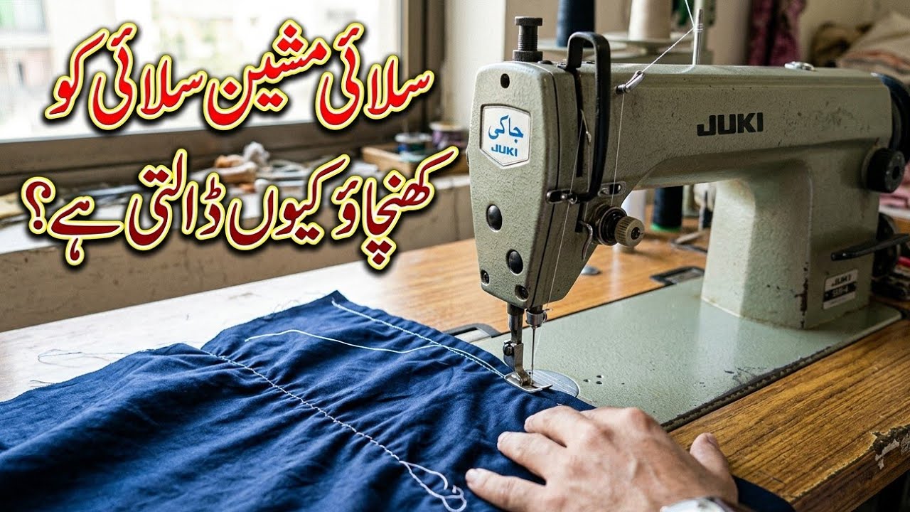 Juki sewing Machine kaprhy Ko Kun Khenchti Ha Aktha Ku Karti ha سروٹ کیوں ڈالتی ہے چون کیوں ڈالتی ہے