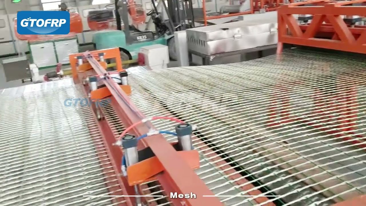 FRP Mesh Machine | Fiberglass Mesh Production Line #fiberglass #frpmachine #meshmachine #gfrp