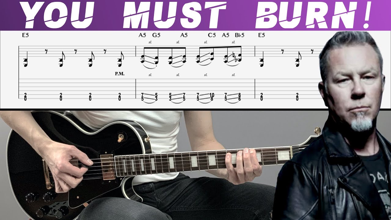 METALLICA - YOU MUST BURN! (Guitar cover with TAB | Lesson)