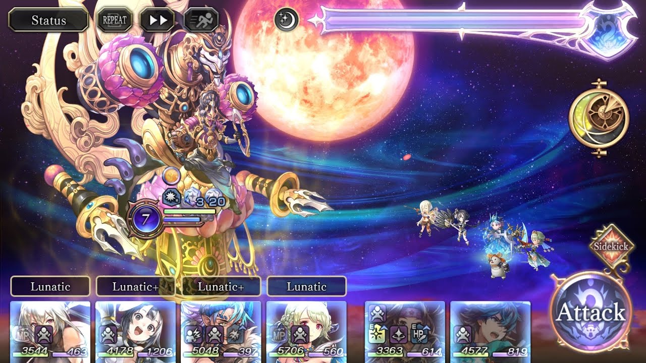 Another Eden: Heavenly Tsukuyomi's Shadow vs SA Oboro & SA Izuna