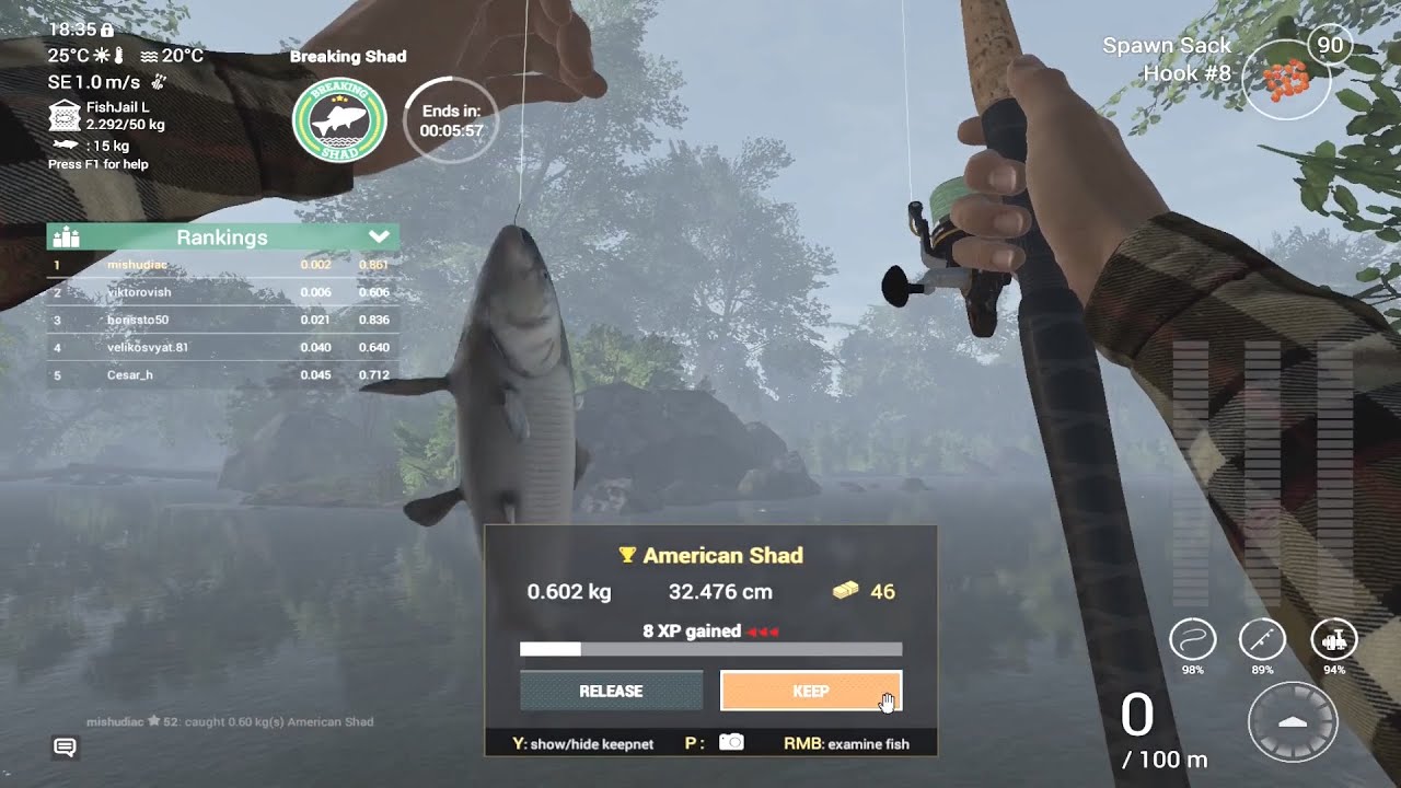 Fishing Planet - Breaking Shad - Neherrin River Competition