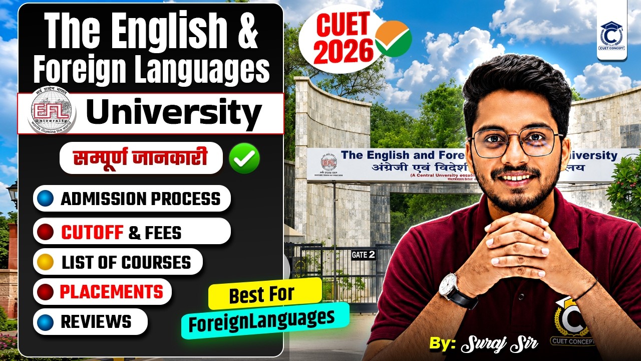 The English and Foreign Languages University | CUET Admission, Cutoff ,Courses.. | All About EFLU
