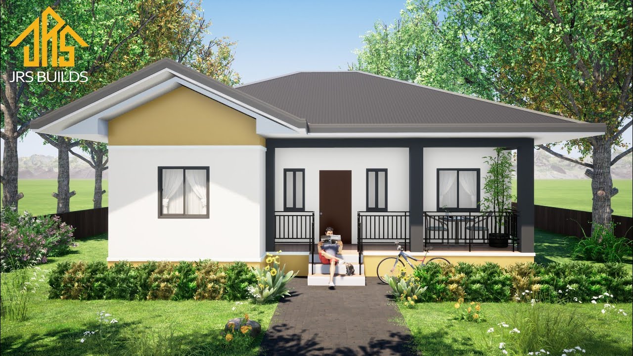 Simple 3-Bedroom Bungalow House Design (90 sqm/970 sqft  House Plan)