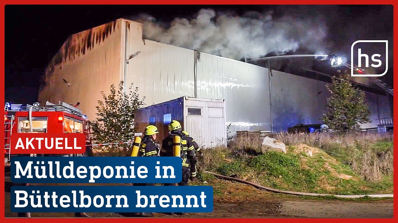 Brand auf Mülldeponie in Büttelborn | hessenschau