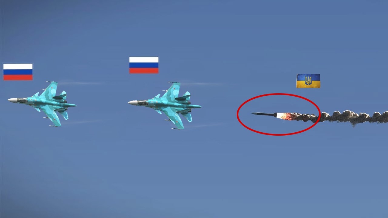 2 минуты назад! Два российских Су-34 сбиты зенитными ракетами, пилот погиб.
