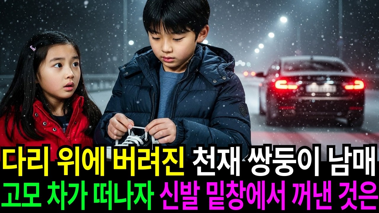 다리 위에 버려진 천재 쌍둥이 남매, 고모 차가 떠나자 신발 밑창에서 꺼낸 것은...ㅣ노후사연ㅣ사연라디오ㅣ오디오북