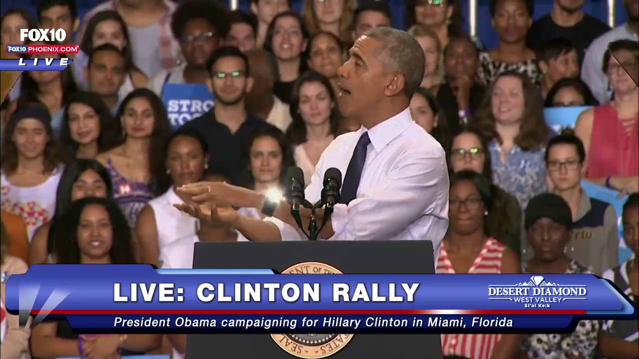 FNN: President Obama Campaigns For Hillary Clinton - Miami, Florida - 11/3/16