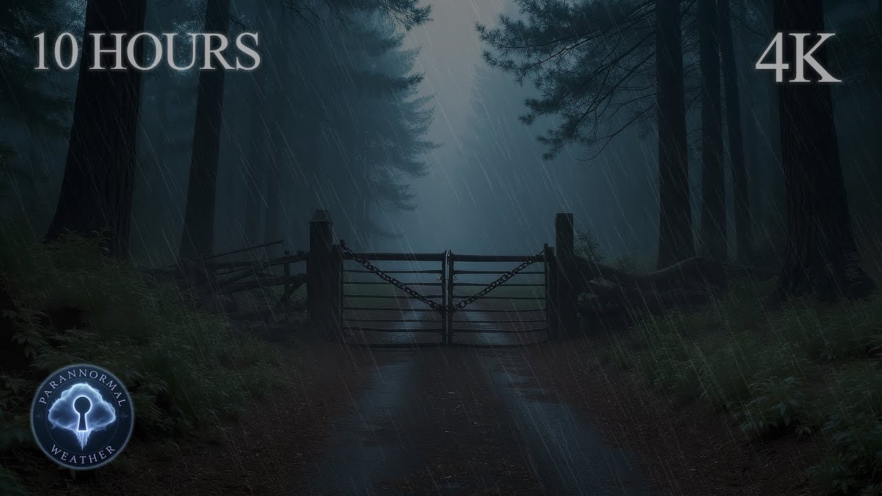 Rain at the Forest Gate | 10 Hours of Thunder & Foggy Night Calm