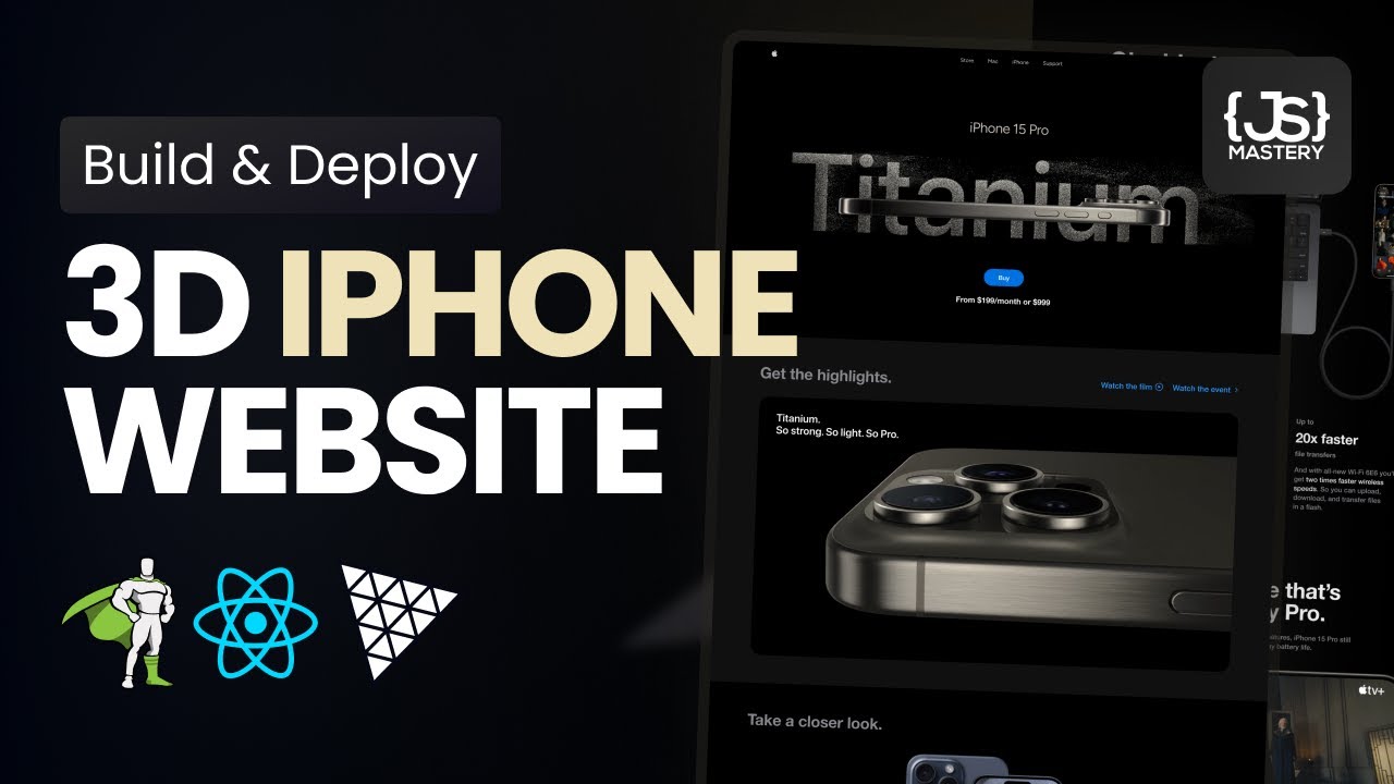 Build and Deploy an Apple Website with React | Beginner Three.js & GSAP Tutorial