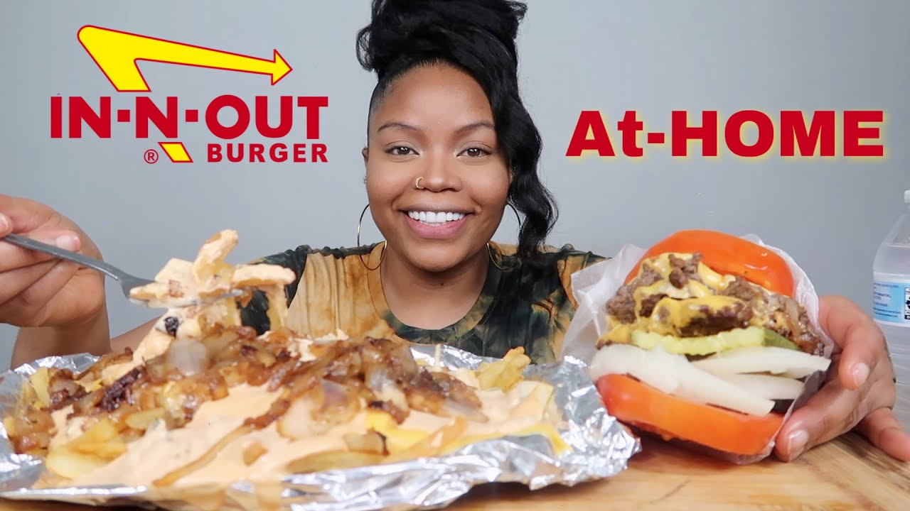 I WAS CRAVING IN-N-OUT SO I MADE IT MYSELF! DOUBLE DOUBLE TOMATO  WITH ANIMAL STYLE FRIES MUKBANG!!