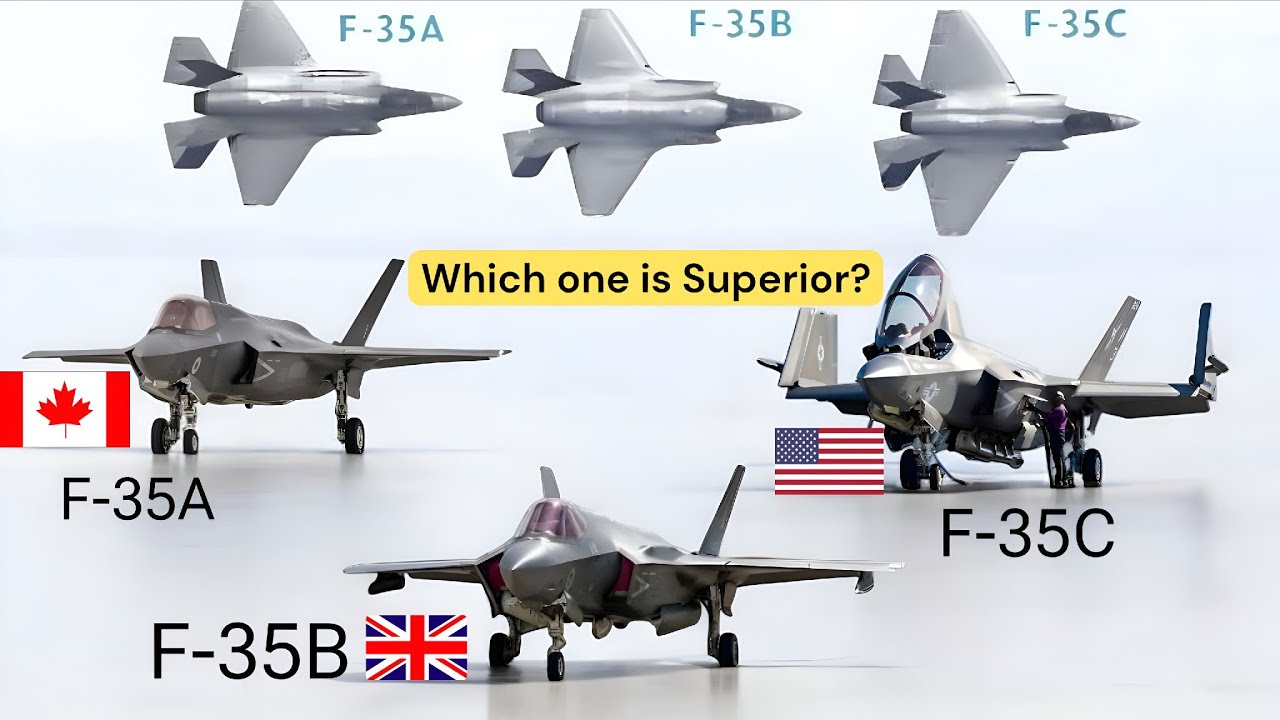 F-35A Vs F-35B Vs F-35C | Cost, Range & Speed Comparison 🇺🇲