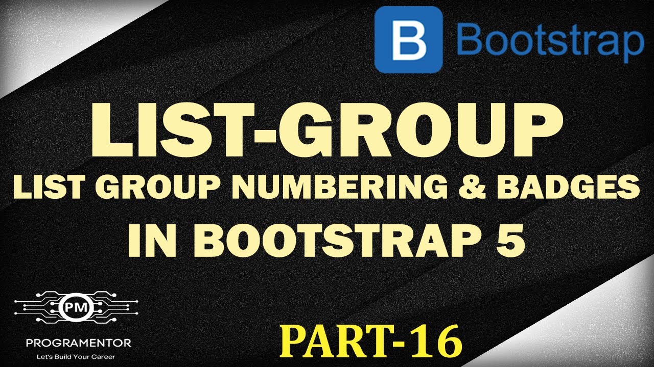 16 | Bootstrap 5 List Group | List Group In Bootstrap  | Bootstrap 5 Tutorials ( Hindi / Urdu )