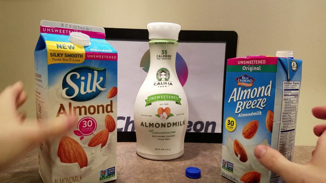 🥛 What is BEST Almond Milk? 🥛 Taste Test  Silk vs Almond Breeze vs Califia Farms