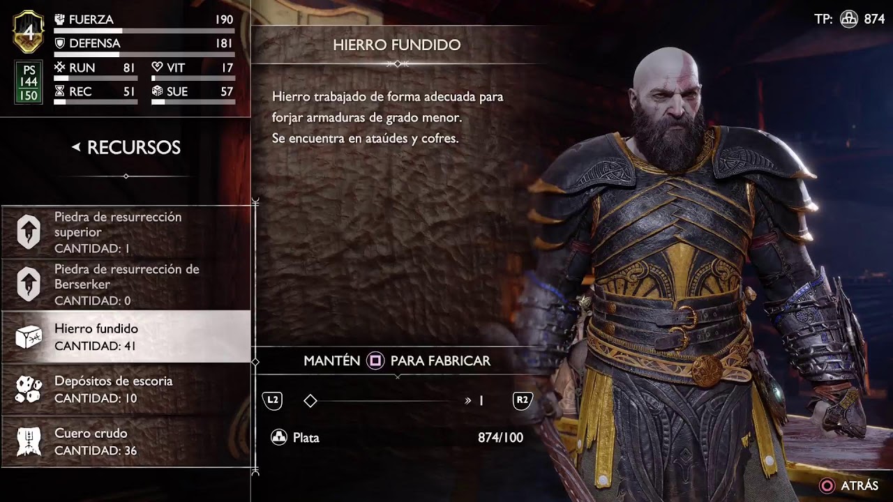 En busca del platino God of war Ragnarök PS5