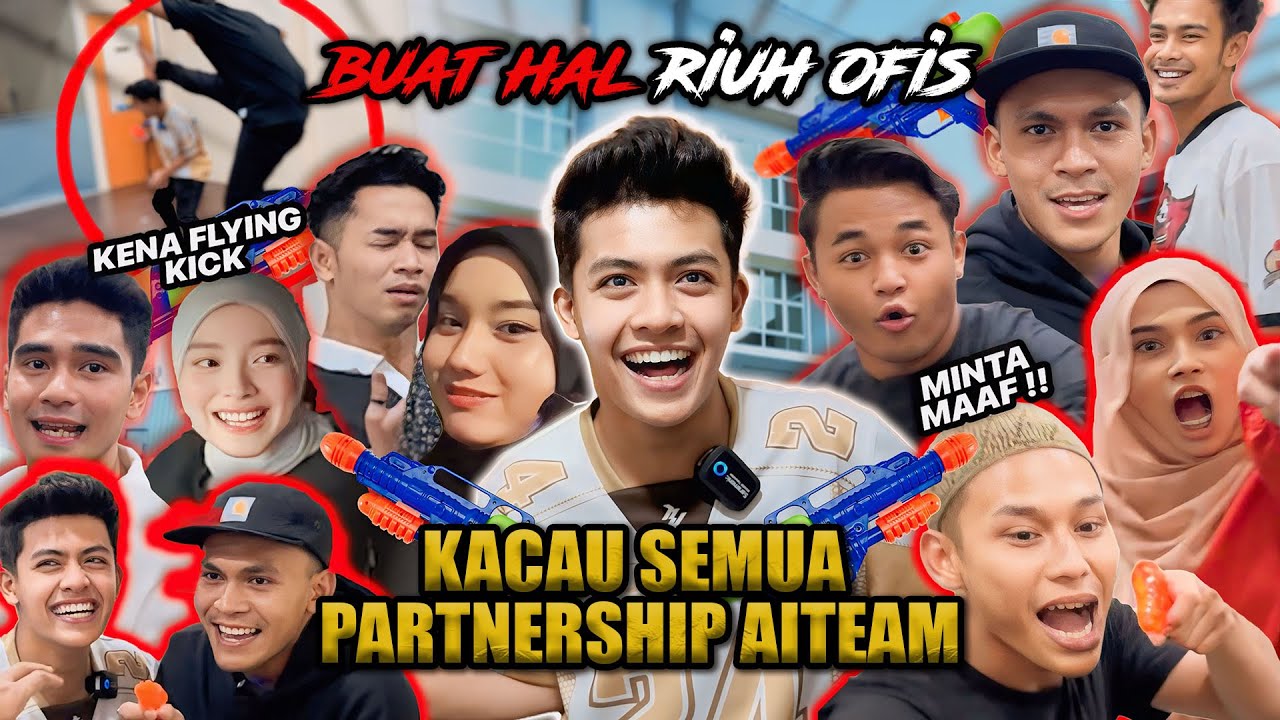 PRANK GOES WRONG!!! KACAU PARTNERTSHIP AITEAM RIUH OFIS...ALIEFF MARAH OFIS BANJIR?!