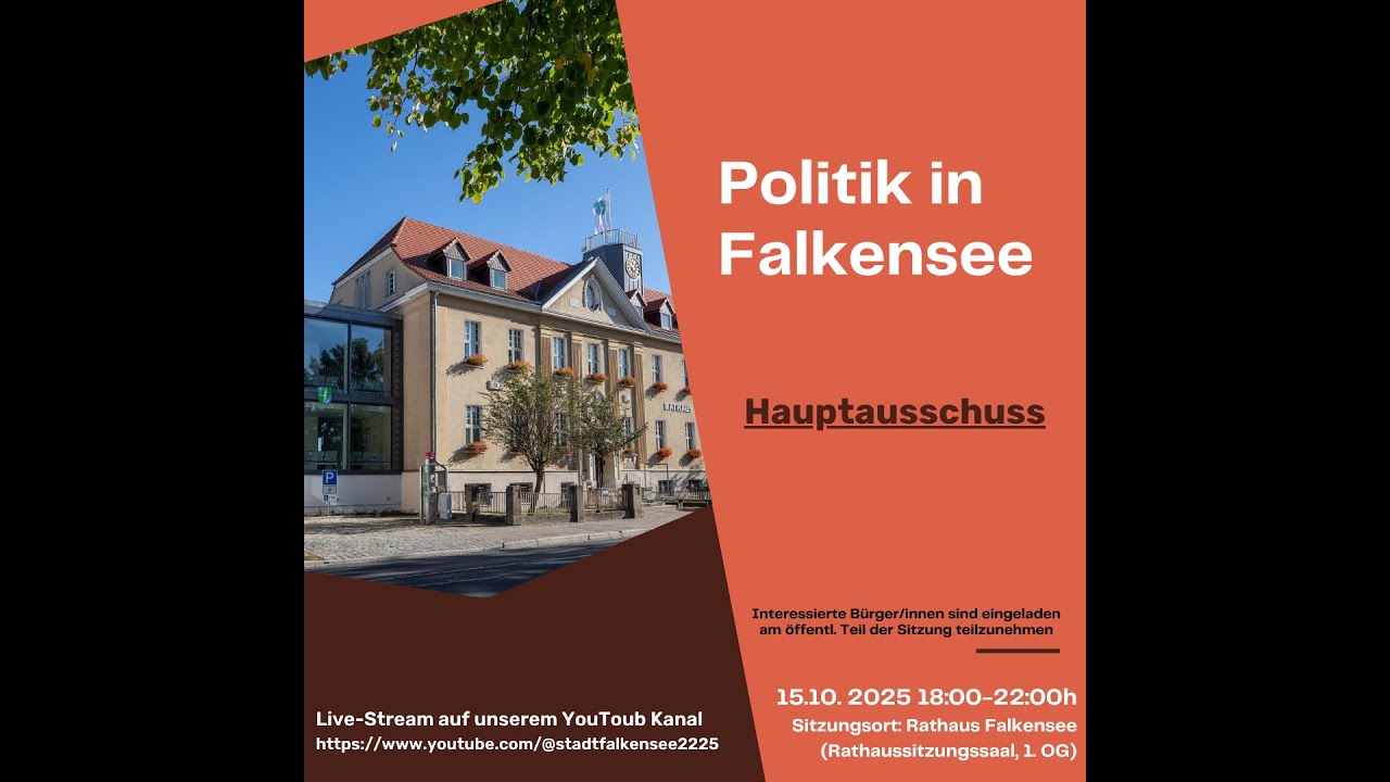Hauptausschuss 15.10.2025  18:00 Uhr - 22:00 Uhr