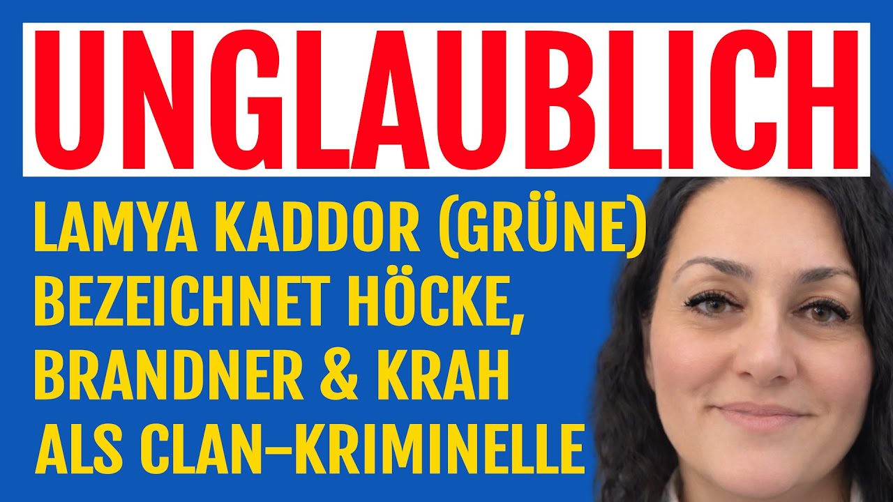 Kaddor (Gr&uuml;ne) bezeichnet Bj&ouml;rn H&ouml;cke, Stephan Brandner und Maximilian Krah AfD als Clan-Kriminelle