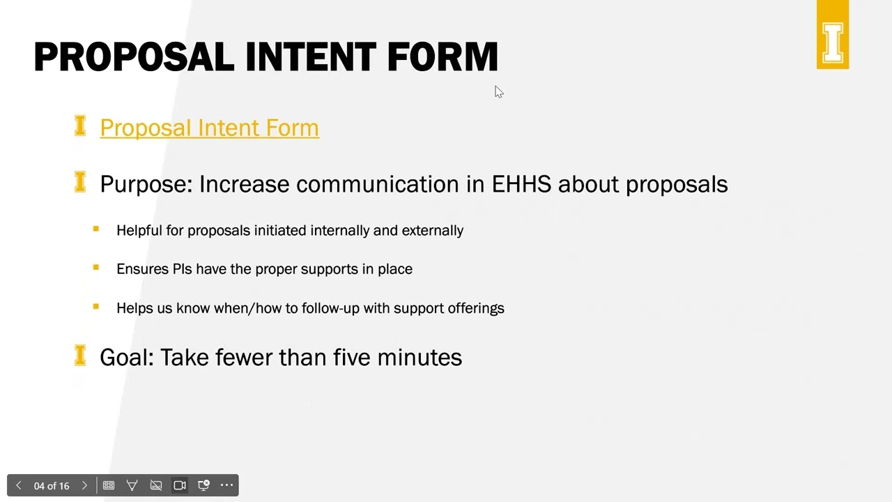 RC1 Research Proposal Support