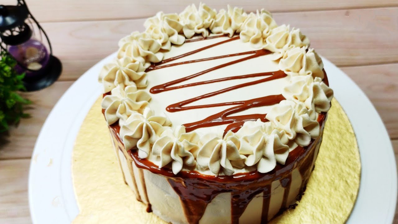 বাটারস্কচ কেক | Butterscotch Cake Recipe | Praline Recipe | Butterscotch Cake Decoration | Easy Cake