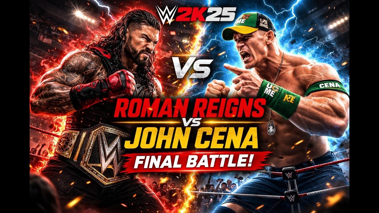7️⃣5️⃣🔥 Roman Reigns vs John Cena – FINAL BATTLE in WWE 2K25! 🔥 #live