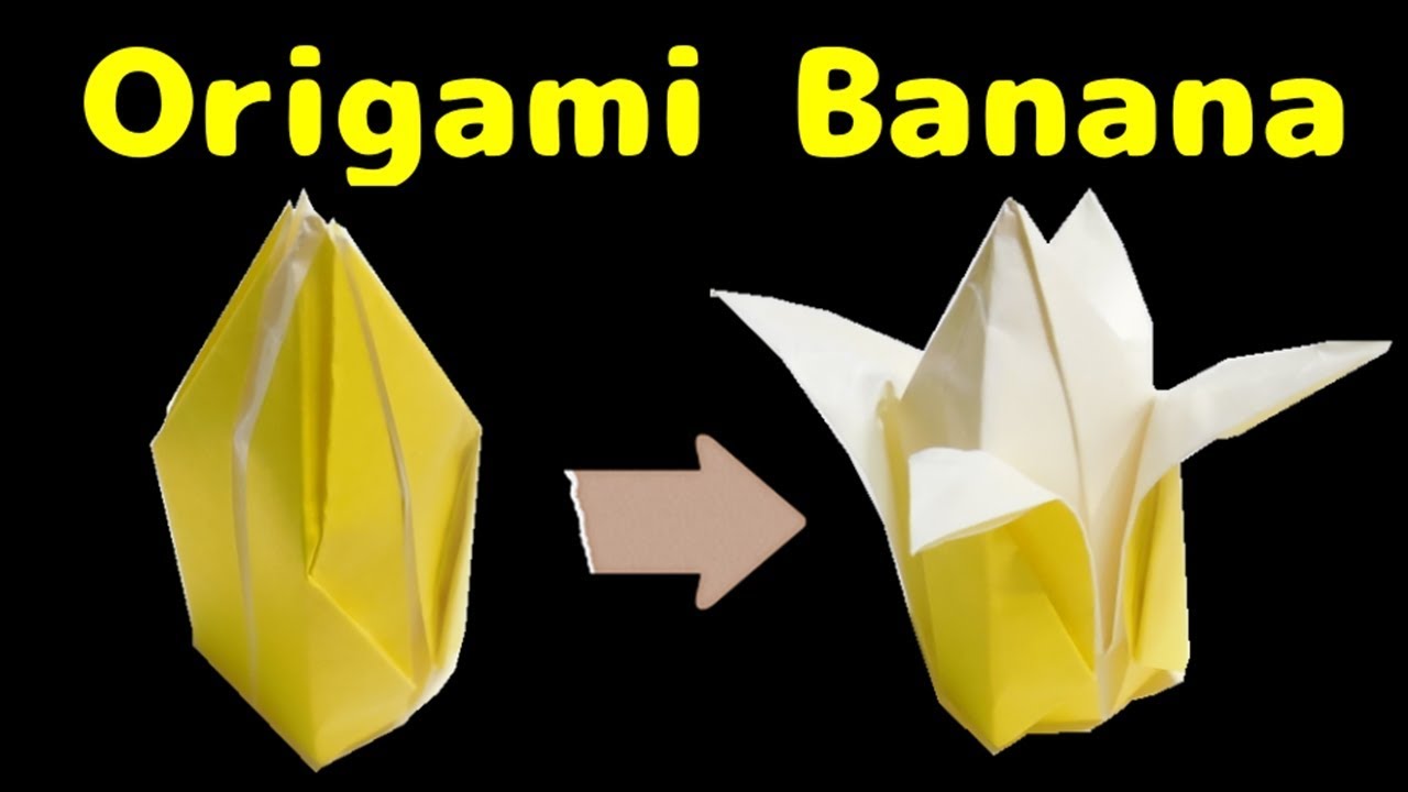 【折り紙】バナナの簡単な折り方 立体  / Origami Banana