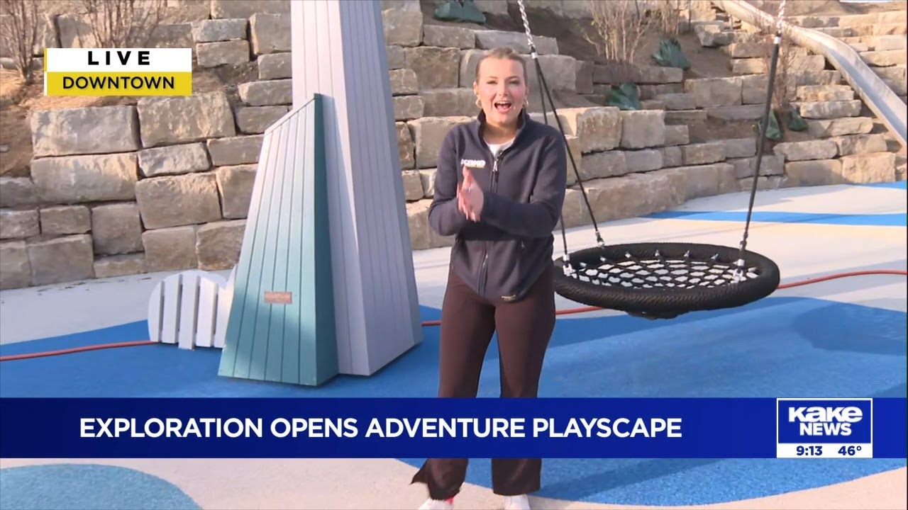 В парке Exploration Place открылась игровая площадка Adventure Playscape.
