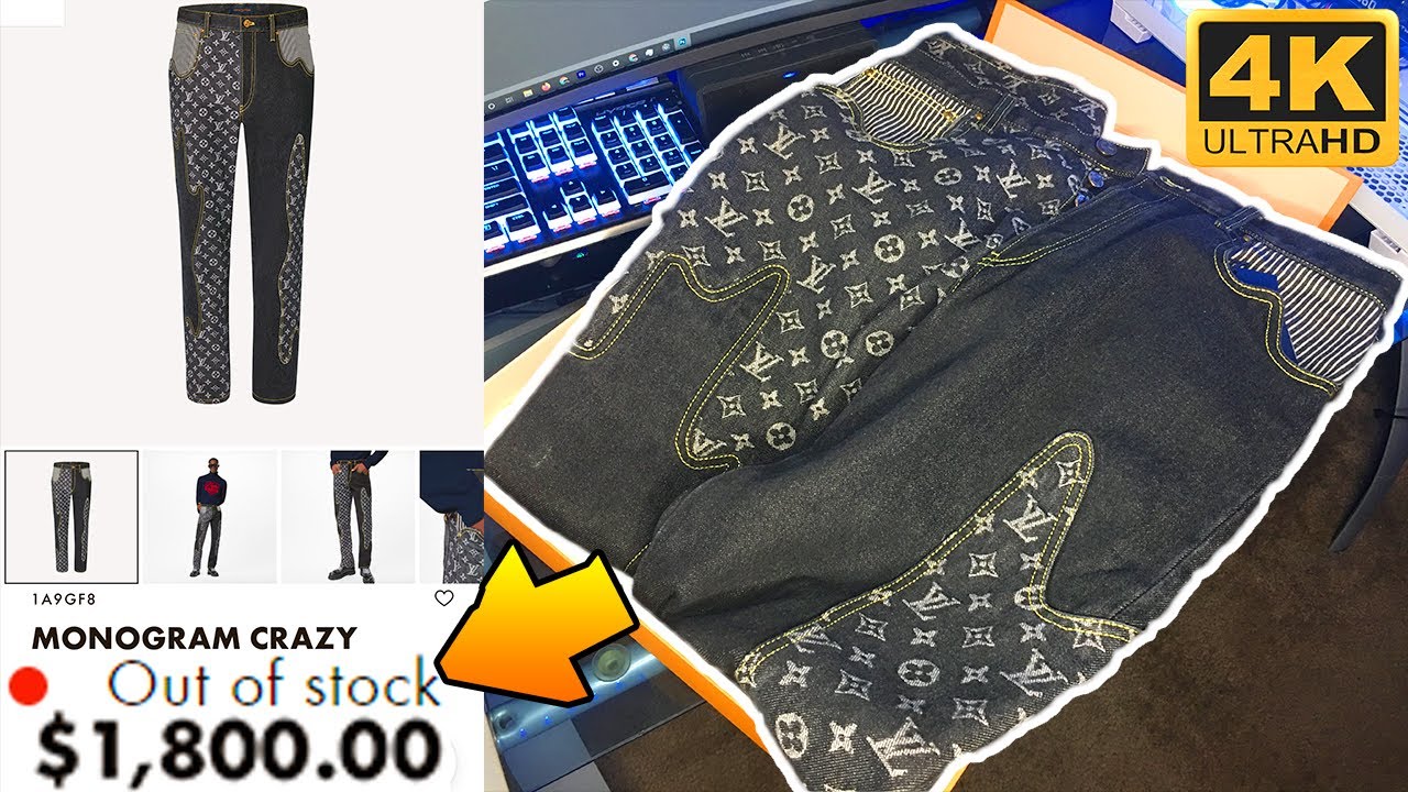 Louis Vuitton SOLD OUT Monogram Crazy Denim Pants Re Unboxing in 4K #4