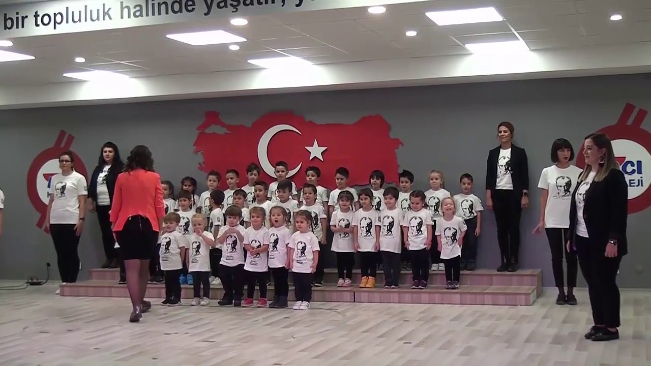 Açı Koleji Anasınıfı Saygı Duruşu ve İstiklal Marşı