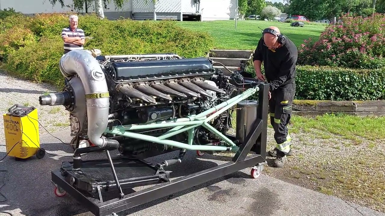 RR Merlin mk25 first start since crash in Norway 1942