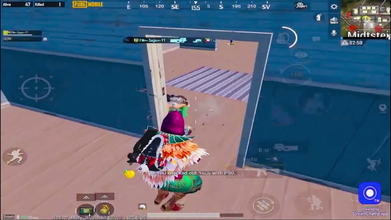 PUBG MOBILE || FM SAJJO Yt 2  1 v 8 Noke and finish 🤣 wala sceen