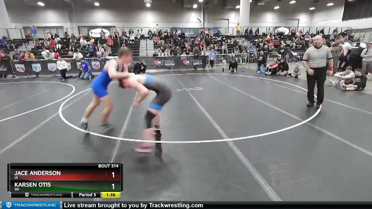 152 Lbs Cons. Round 4 - Jace Anderson, IA Vs Karsen Otis, WI B79d
