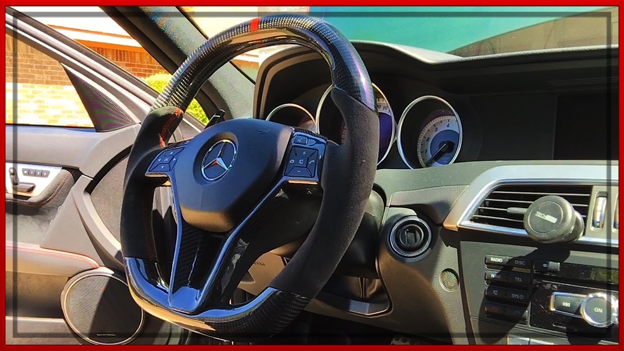 DRIVEMODENJOY - REVOTECH CARBON FIBER W204 STEERING WHEEL INSTALL