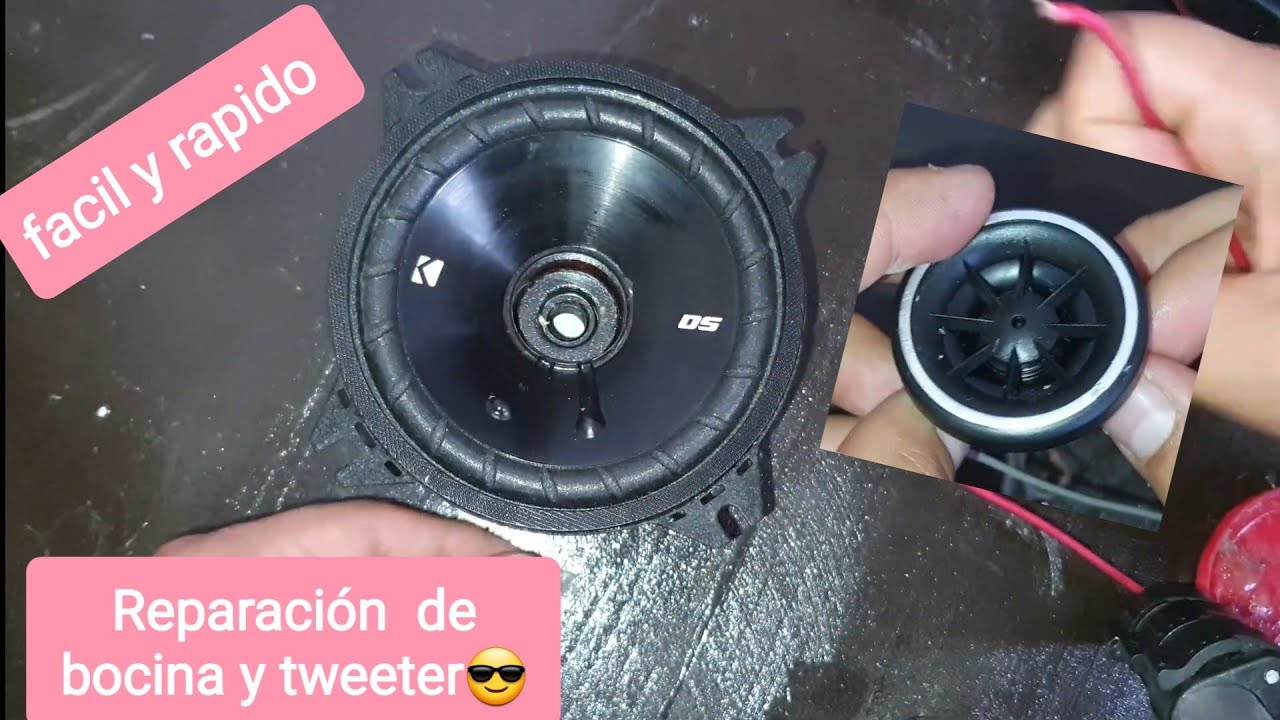 reparacion de tweeter de bocinas kicker 4 pulgadas facil y rapido en español