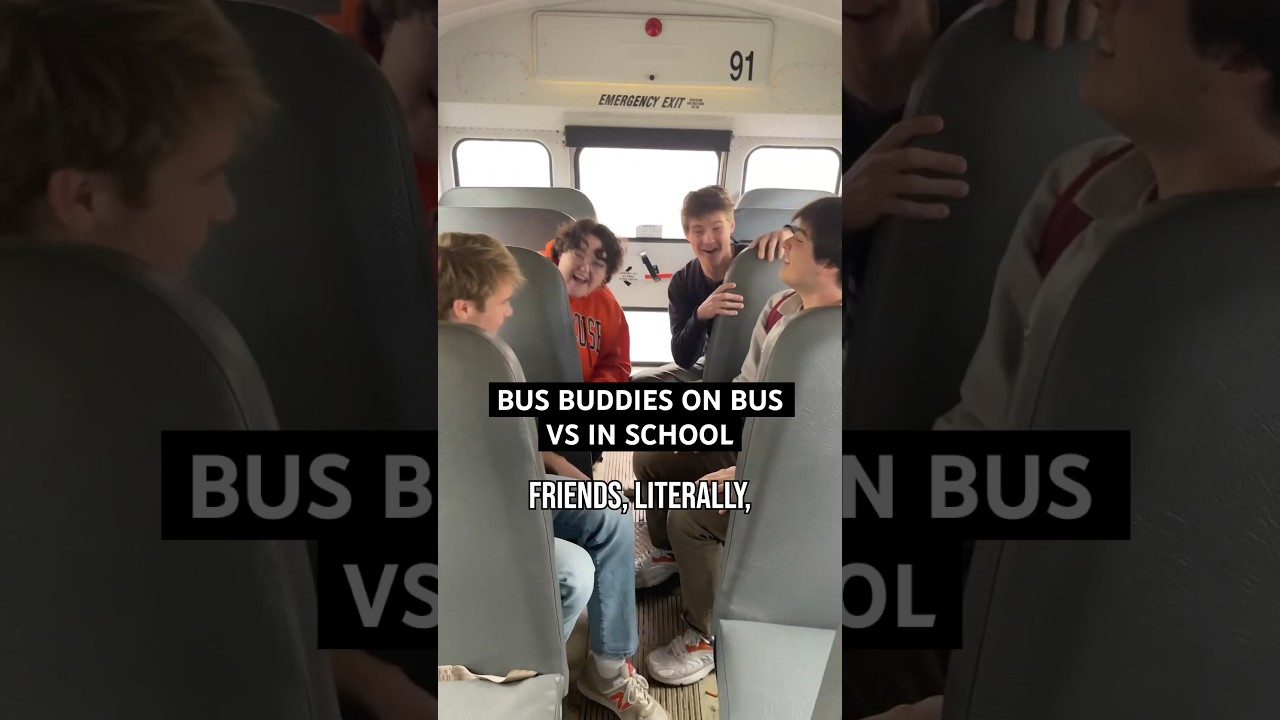 why do they act like they don't know each other? #americanhighshorts #comedy #bus #schoolfriends