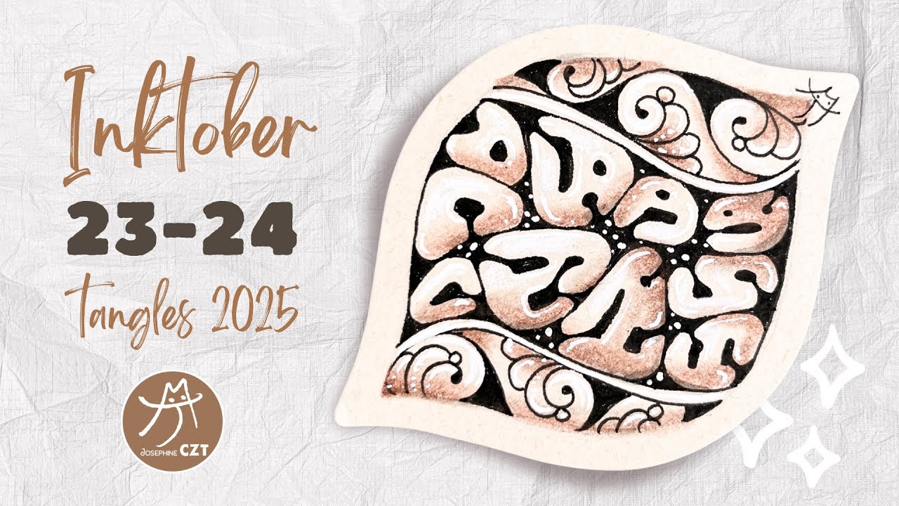 【😽Inktober Tangles 2025】day 23～24 ❥ #zentangle #禪繞畫 #ゼンタングル #젠탱글