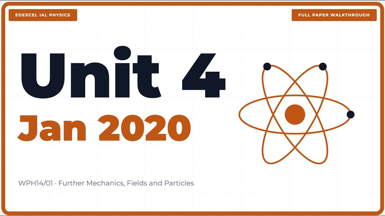 Edexcel IAL Physics Unit 4 January 2020 Full Paper Walkthrough